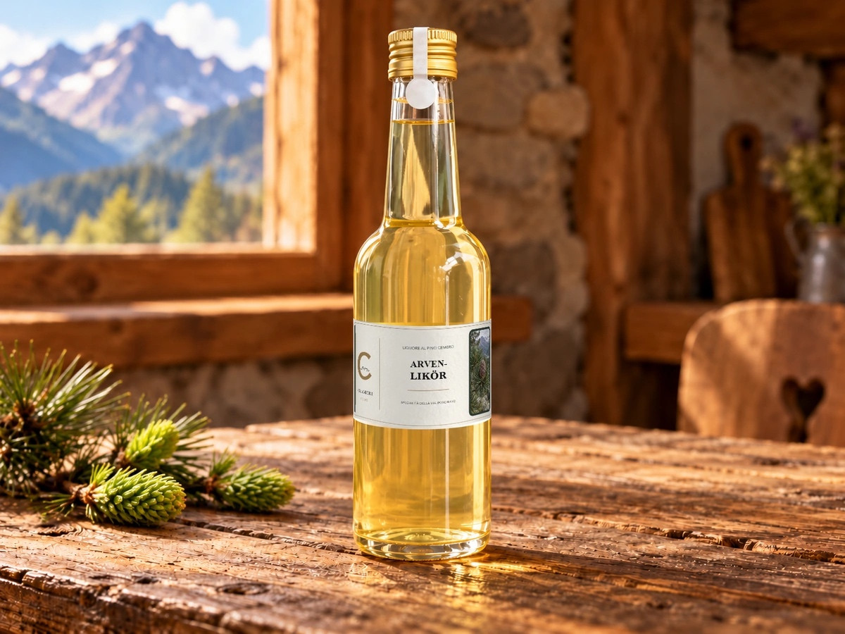 Arvenlikör mit Trieben aus dem Puschlav – Crameri Food, 250 ml.