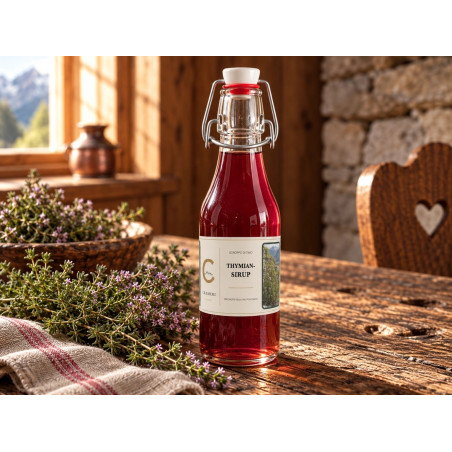 Thymiansirup aus dem Puschlav – Crameri Food, 250 ml.