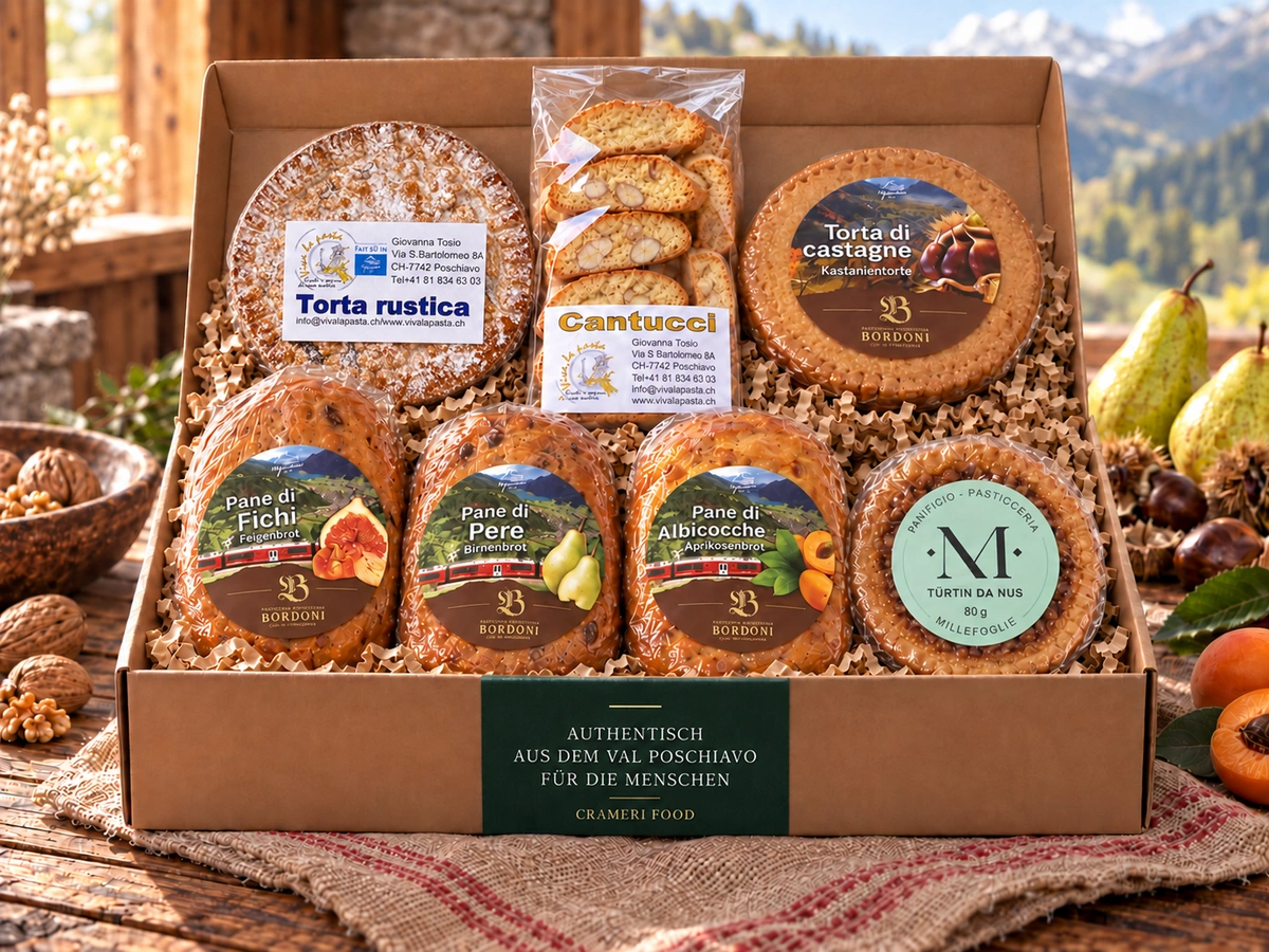 Delizie dal Forno – Crameri Food; cofanetto con le specialità incluse.