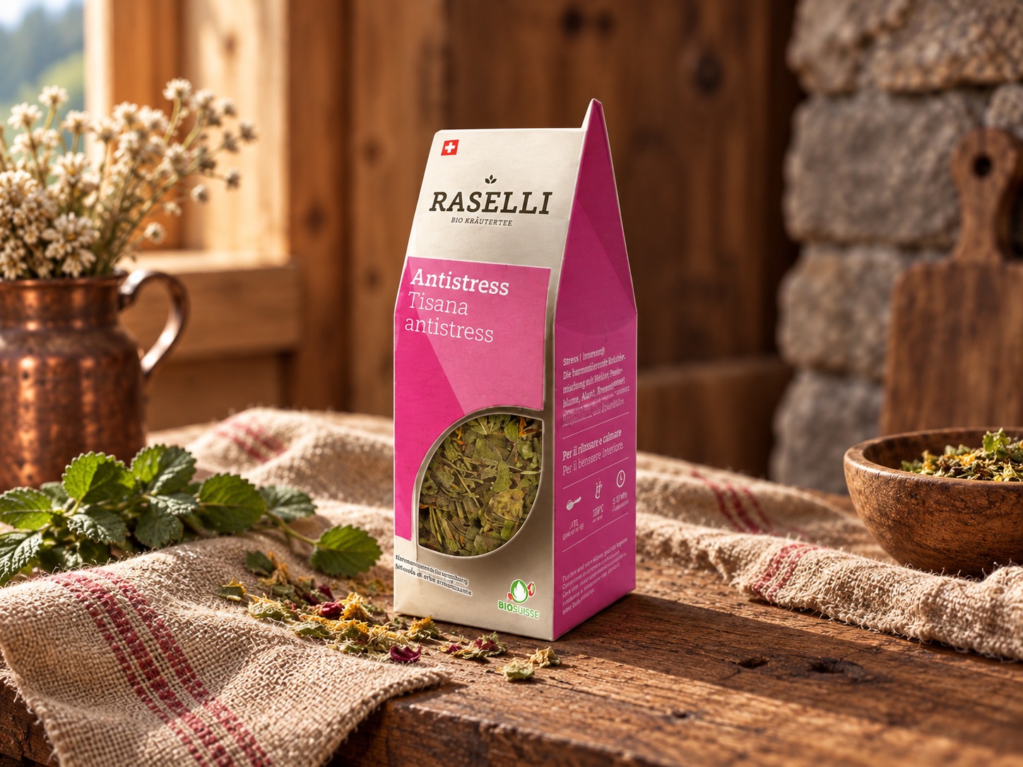 Raselli Bio Anti-Stress Tee aus dem Puschlav
`