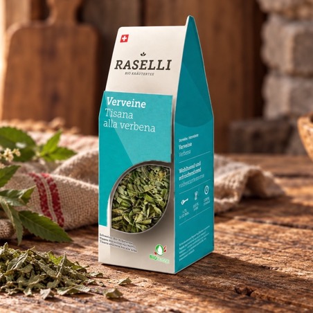 Tisana Verbena Bio Raselli coltivata nella Val Poschiavo